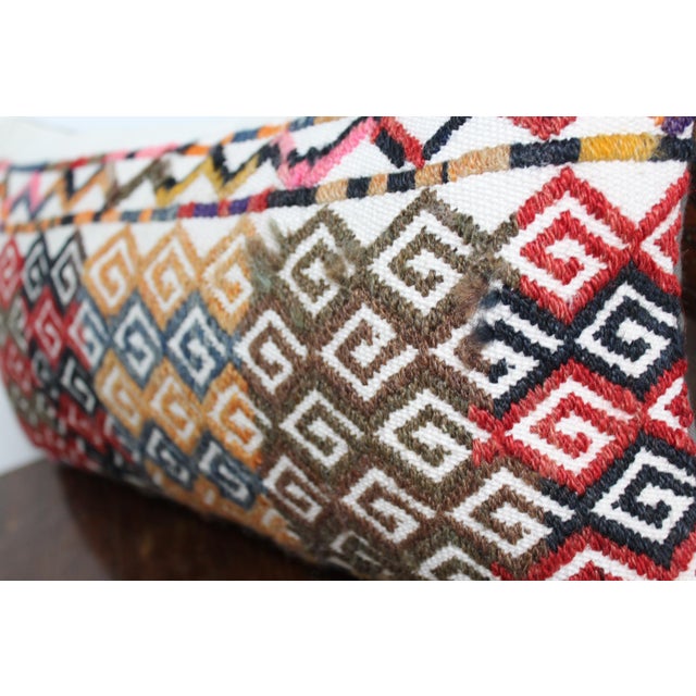 1960s Turkish Kilim Decorative Pillow Cover - 10.5"x20" For Sale - Image 5 of 9