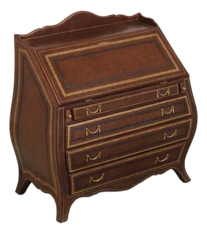 Maitland Smith Leather Wrapped Secretary Desk