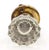 Vintage closet door set with a clear fluted glass knob and brass rosettes. The original mounting screws are not available....