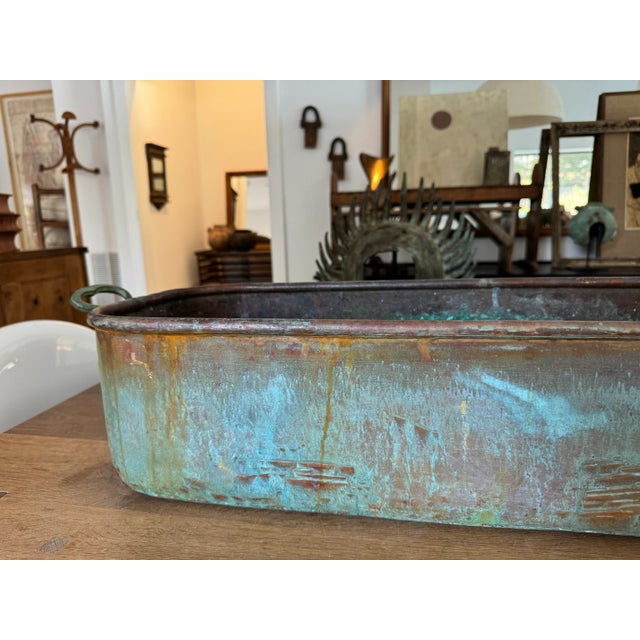 Vintage Indoor / Outdoor Copper Planter For Sale - Image 10 of 12