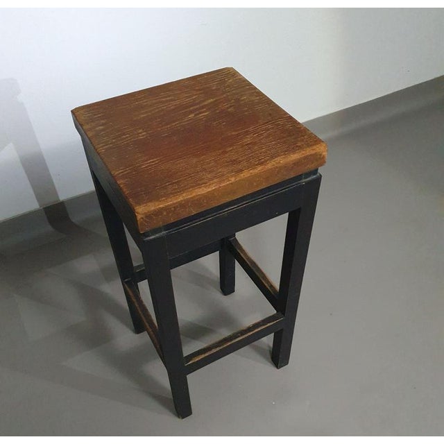 Oak Construction Stools, 1960s, Set of 3 For Sale - Image 14 of 18