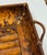 Vintage Burnt Tortoise Shell Rattan Basket Tray For Sale - Image 12 of 12