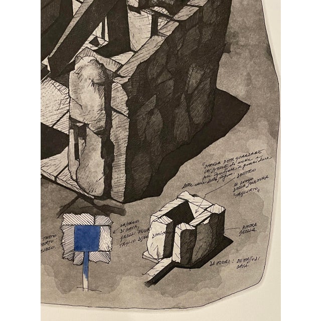 1996 Gio Pomodoro Modern Architectural Etching For Sale - Image 6 of 7