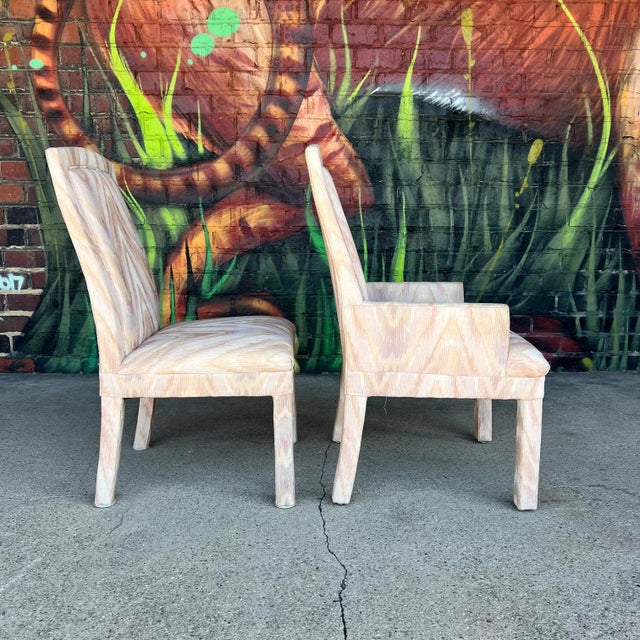 Set of 10 Postmodern Parsons-Style Dining Chairs For Sale In Cleveland - Image 6 of 11