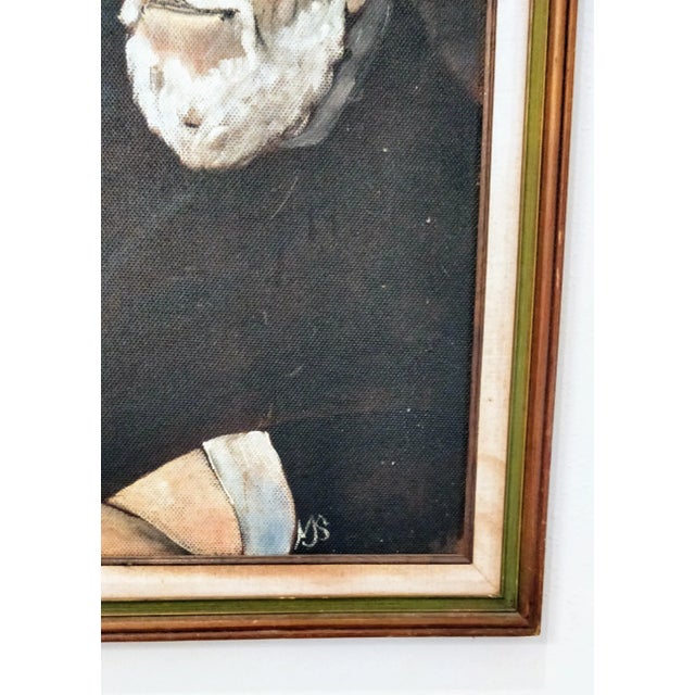 Studious older gentleman portrait painting. Inscription on back. Artist signed and dated. Would give interest and depth to...