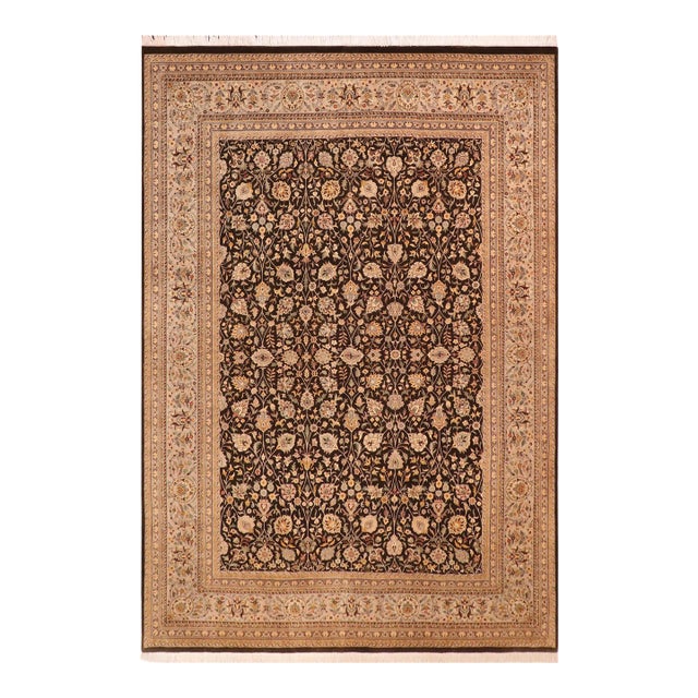 Heritage Tabriz Pak-Persian Charcoal/Taupe Wool Rug - 10'0'' X 14'3'' For Sale