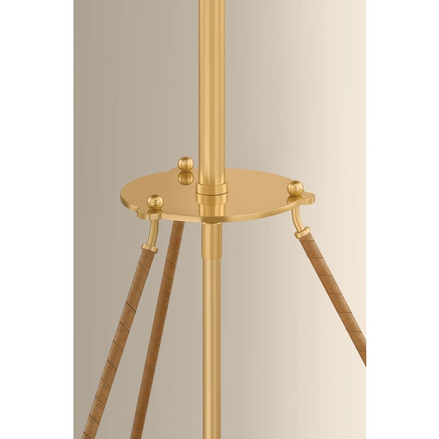 Hudson Valley Lighting Sunside 34 in. 5 Light Chandelier in Aged Brass Finish For Sale In New York - Image 6 of 8