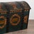 Original Hand Painted Teal Oak Dome Top Swedish Trunk Dated 1846 For Sale - Image 14 of 15