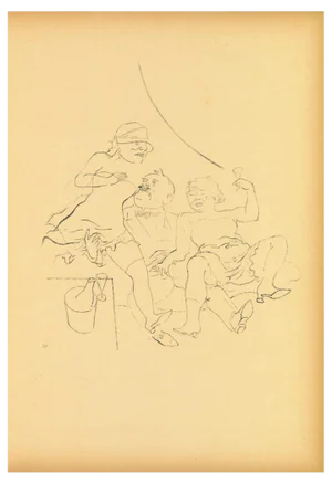 George Grosz, Tap in the Basket, Original Offset and Lithograph, 1923