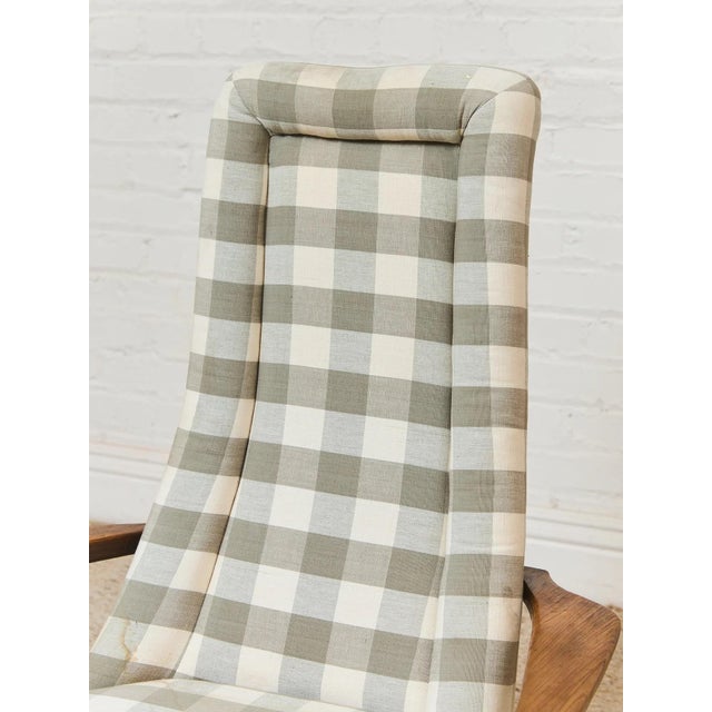 Blue Mid Century Scandinavian Lounge Chair For Sale - Image 8 of 11