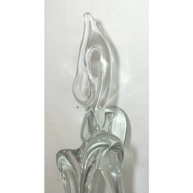 Signed Vintage Elaborate Hand Blown Art Glass John Bingham Sculpture Statue For Sale - Image 9 of 10