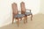 Baker Furniture Company Baker Furniture Style French Provincial Louis XV Carved Walnut and Cane Back Armchairs, Pair For Sale - Image 4 of 14