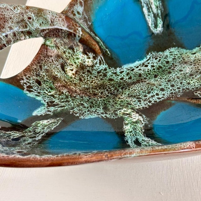 Enamelled Ceramic Table Center from Vallauris, France, 1960s For Sale - Image 11 of 17