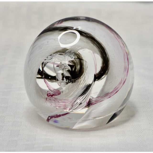 Caithness Tempest Collectible Art Glass Swirl Paperweight Signed and Numbered For Sale In Palm Springs - Image 6 of 7