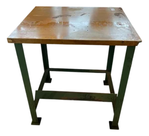 Industrial Butcher Block Table Bar Island Metal Legs Manufacturing Vintage Warehouse