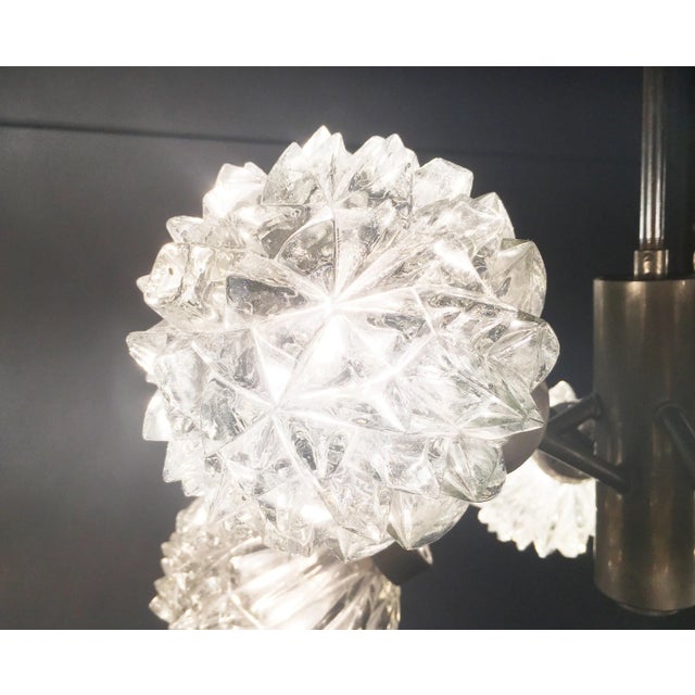 Mid-Century German Space Age Glass and Metal Chandelier from Richard Essig, 1960s For Sale - Image 9 of 18
