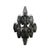 Pair of Modernist Smoked Gray Murano Glass Diamond-Form Polyhedral Wall Sconces For Sale - Image 9 of 18