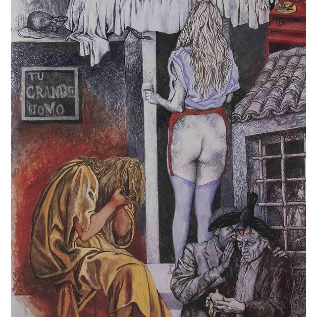 Allegories: the Morning Visit is an original Contemporary artwork realized after the Italian artist Renato Guttuso...