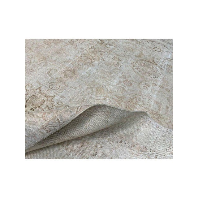 Traditional 1960s Vintage Old Persian Tabriz Area Rug 7x10 For Sale - Image 3 of 7