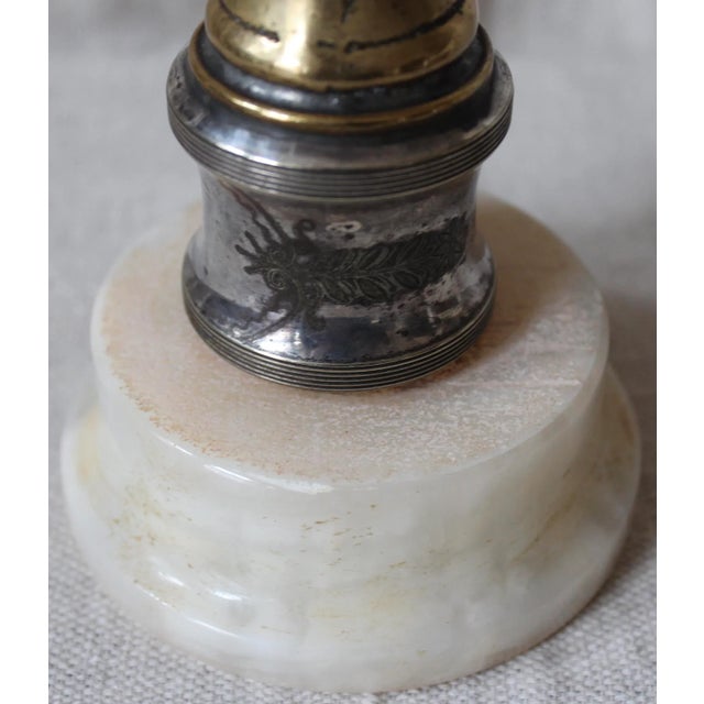 Bronze & Silver-Plate Finial For Sale - Image 4 of 6