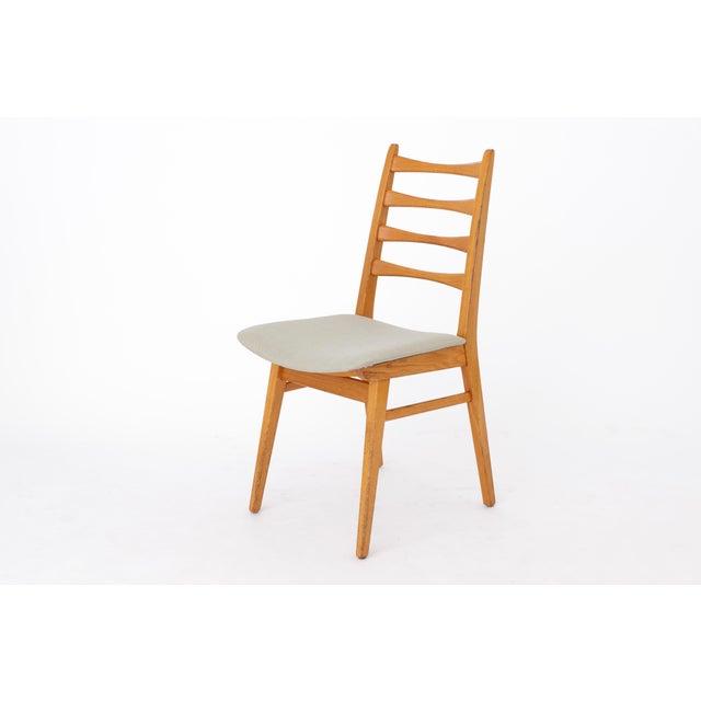 Beech wood chairs by a German unknown manufacturer. Production period: approx. 1960s-1970s. Matches the next model in...