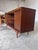 Brown Refinished Vintage Open Cabinet Walnut Credenza For Sale - Image 8 of 9