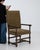 19th Century Louis XIII Style Wooden Throne Chair with Upholstery Mustard For Sale - Image 13 of 15