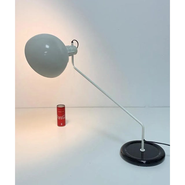 Adjustable Desk Lamp in White and Black from Guzzini, Italy, 1970s For Sale - Image 9 of 16