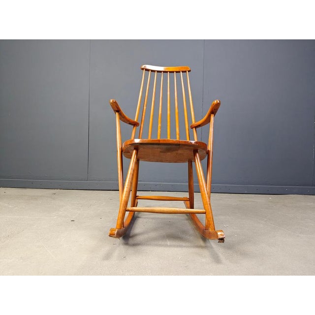 Mid-Century Spindle Rocking Chair, 1960s For Sale - Image 9 of 13
