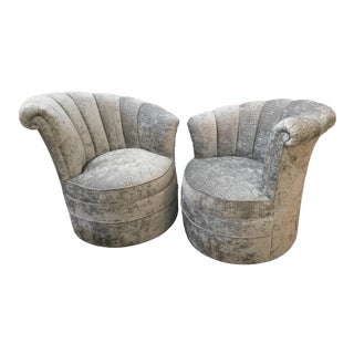 1970s Vintage Swivel Pair of Chairs- a Pair For Sale