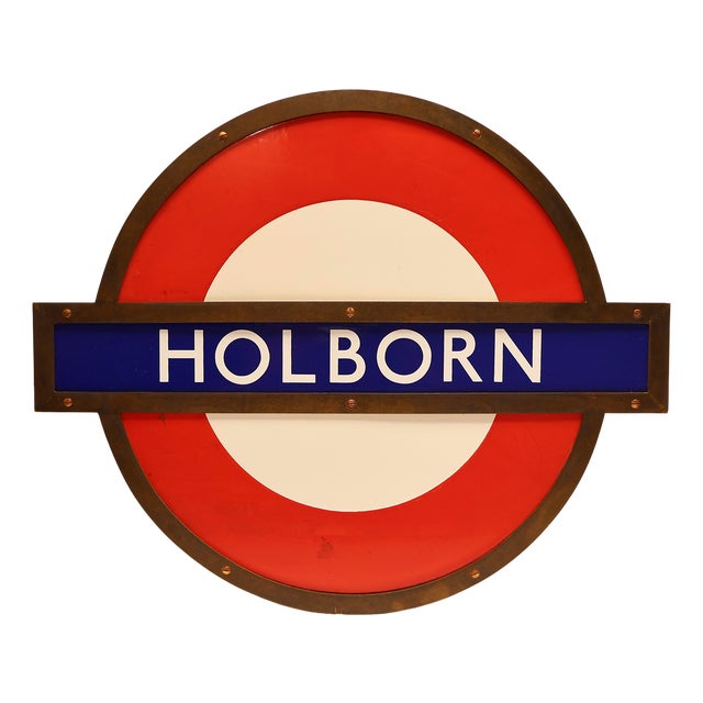 Holborn Tube Station Roundel, 1950 For Sale
