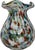 Mid-Century Modern Vintage MCM Millefiori Speckled Ruffled Top Art Glass 7.5" Vase For Sale - Image 3 of 9