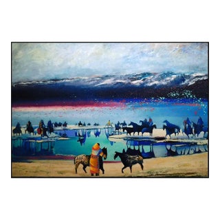 Earl Biss "Winter Ponies of the Nez Perce"#8 Stretched Canvas 29x39 Giclée For Sale