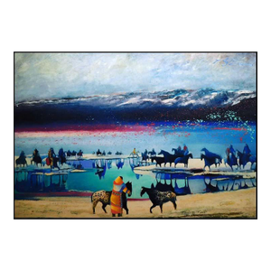Earl Biss "Winter Ponies of the Nez Perce"#8 Stretched Canvas 29x39 Giclée