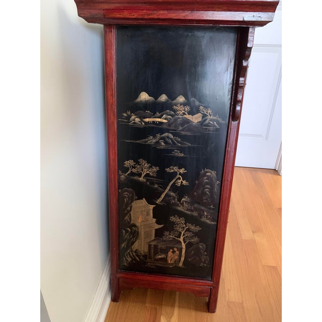 1990s Vintage Chinoiserie Chest With Brass Lock For Sale - Image 13 of 18