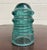 Early 20th Century Vintage Hemingray 9 Aqua or Teal Glass Insulator For Sale - Image 5 of 6