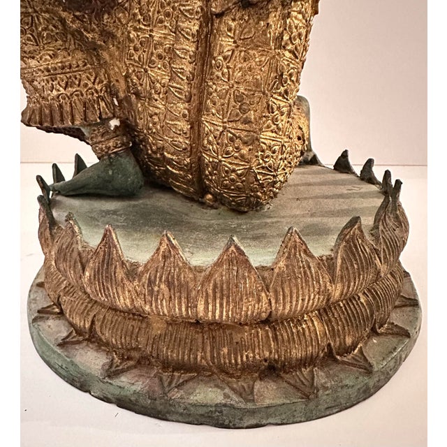 Large Bronze Gilt Figure on a Base For Sale - Image 9 of 11