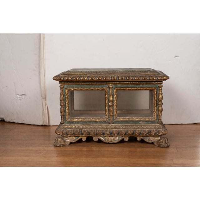 18th Century Italian Painted and Parcel Gilt Reliquary Box For Sale - Image 13 of 13
