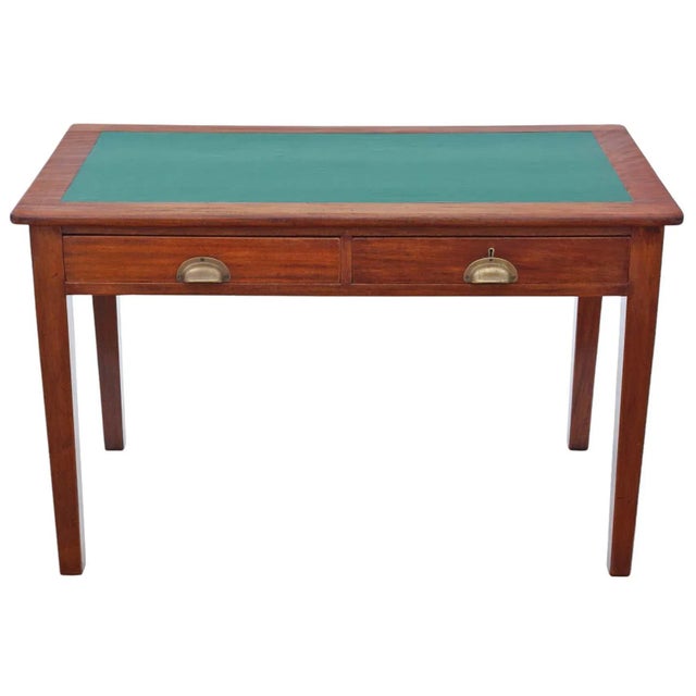 Antique Fine Quality Mahogany Writing Table - George VI civil service desk from the first half of the 20th Century. Bears...