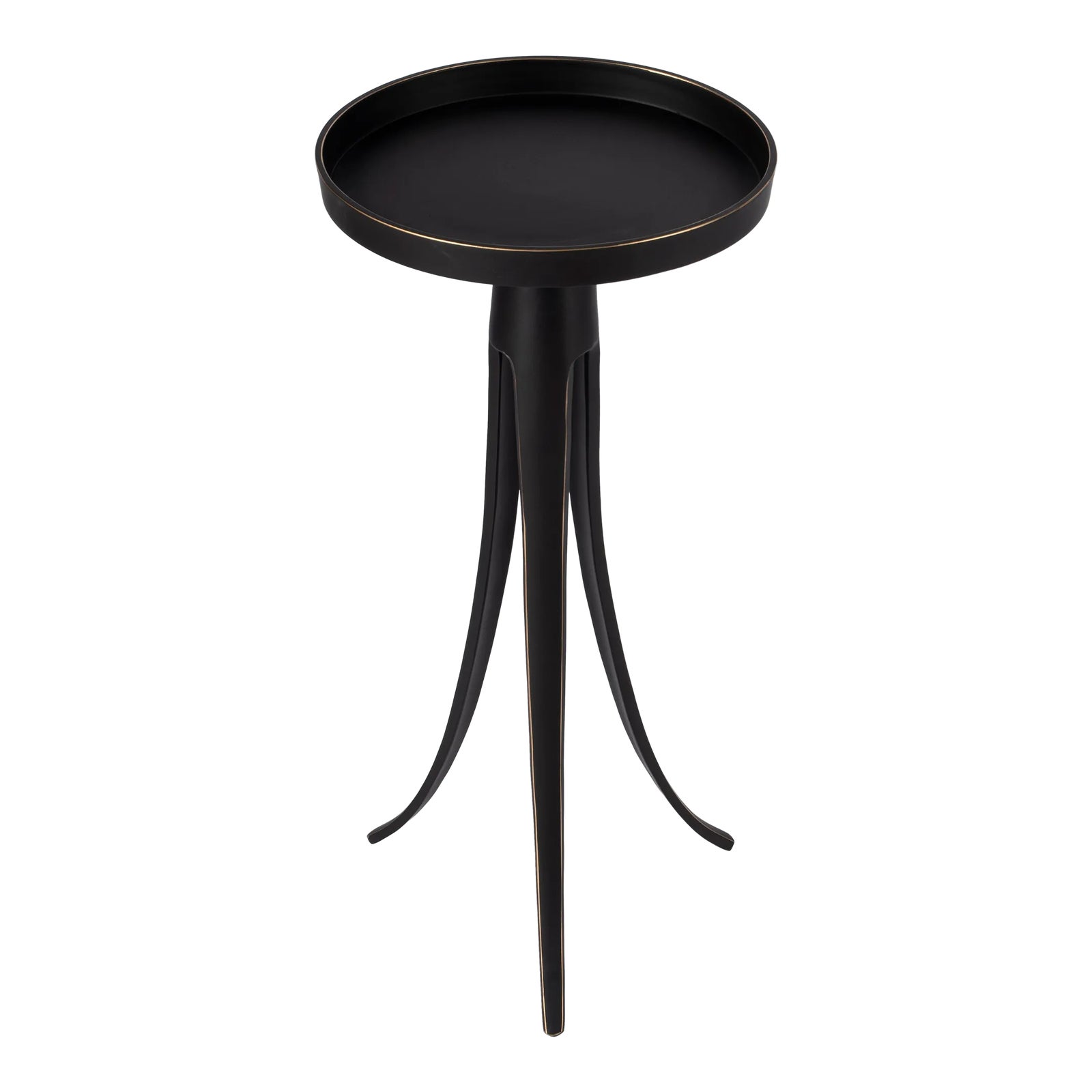 Monique Large Pedestal Accent Table, Black Chairish