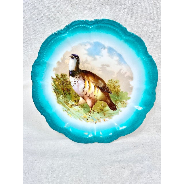 Vintage Hand Painted Game Bird Plates-A Pair For Sale - Image 4 of 9