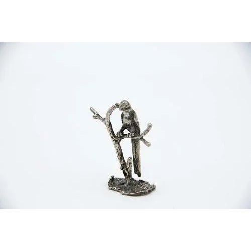 Parrots in Silver, Set of 2 For Sale - Image 3 of 4