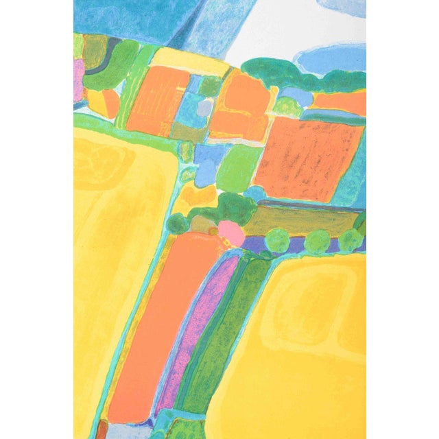 Contemporary Buster Bruun, Colorful Abstract Landscape, 1994, Color Lithograph For Sale - Image 3 of 6