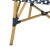 Indoor-Outdoor French Bistro Stacking Side Chair in Navy & White & Light Brown - a Pair For Sale In Philadelphia - Image 6 of 8