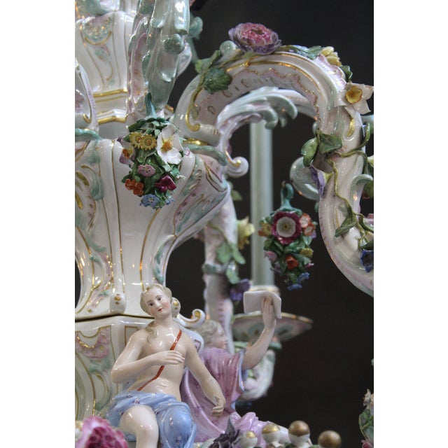 Rococo Porcelain Chandelier from Meissen, 1886 For Sale - Image 13 of 17