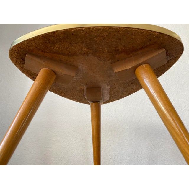 Black Kidney-Shaped Formica Flower Table or Plant Stand, 1950s For Sale - Image 8 of 12