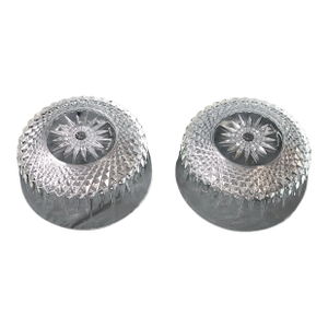 1960s Mid-Century Modern Arcoroc France Vintage 8" Serving Bowl Clear Cut Crystal Diamant Pattern - Set of 2