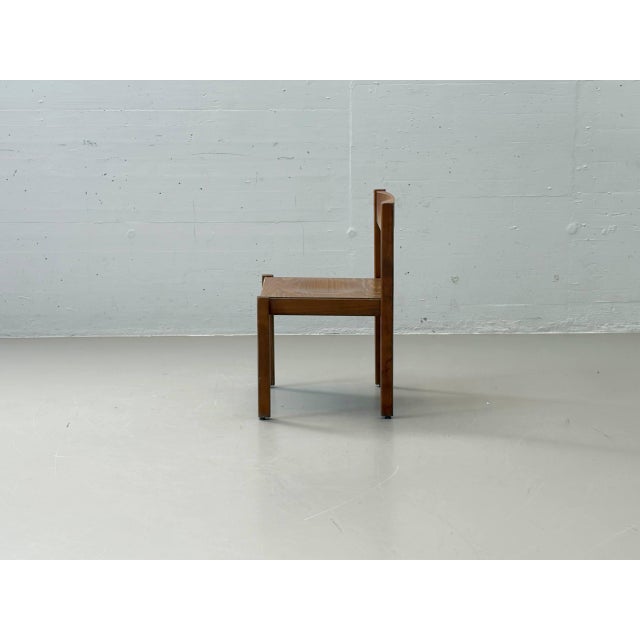 Wood Mid-Century Minimalist Stackable Wooden Chair For Sale - Image 7 of 14