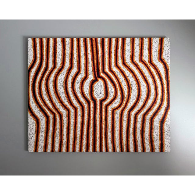 Early 21st Century Early 21st Century Large Abstract Dreamtime Aboriginal Painting by Eileen Napatjarri For Sale - Image 5 of 12