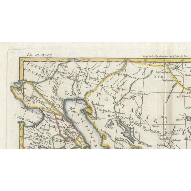 Antique Map of Middle East, Georgia and Tartary by Bonne, 1780s For Sale - Image 6 of 10